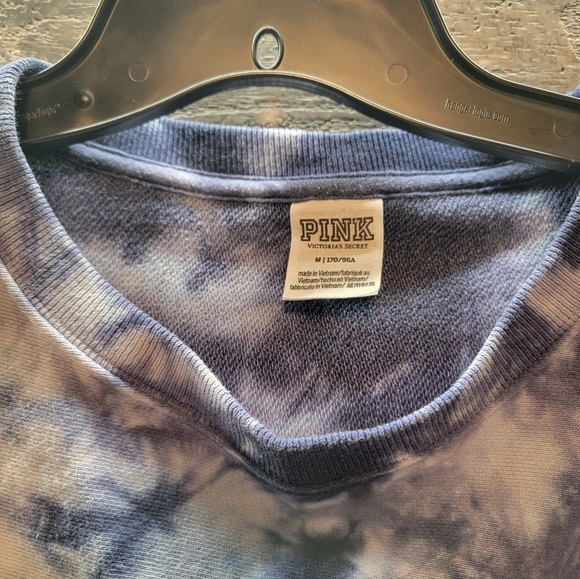NWOT Victoria's Secret PINK Crew Neck Cropped Sweatshirt Sz M - Picture 2 of 3